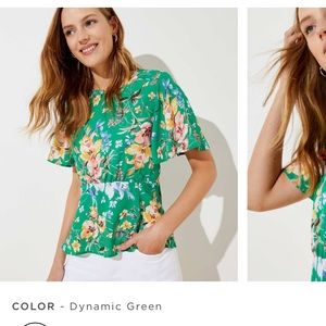 Not for sale loft green peplum top